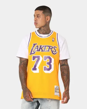 Mitchell & Ness Los Angeles Lakers Dennis Rodman #73 '98 -'99 Home Jersey Gold