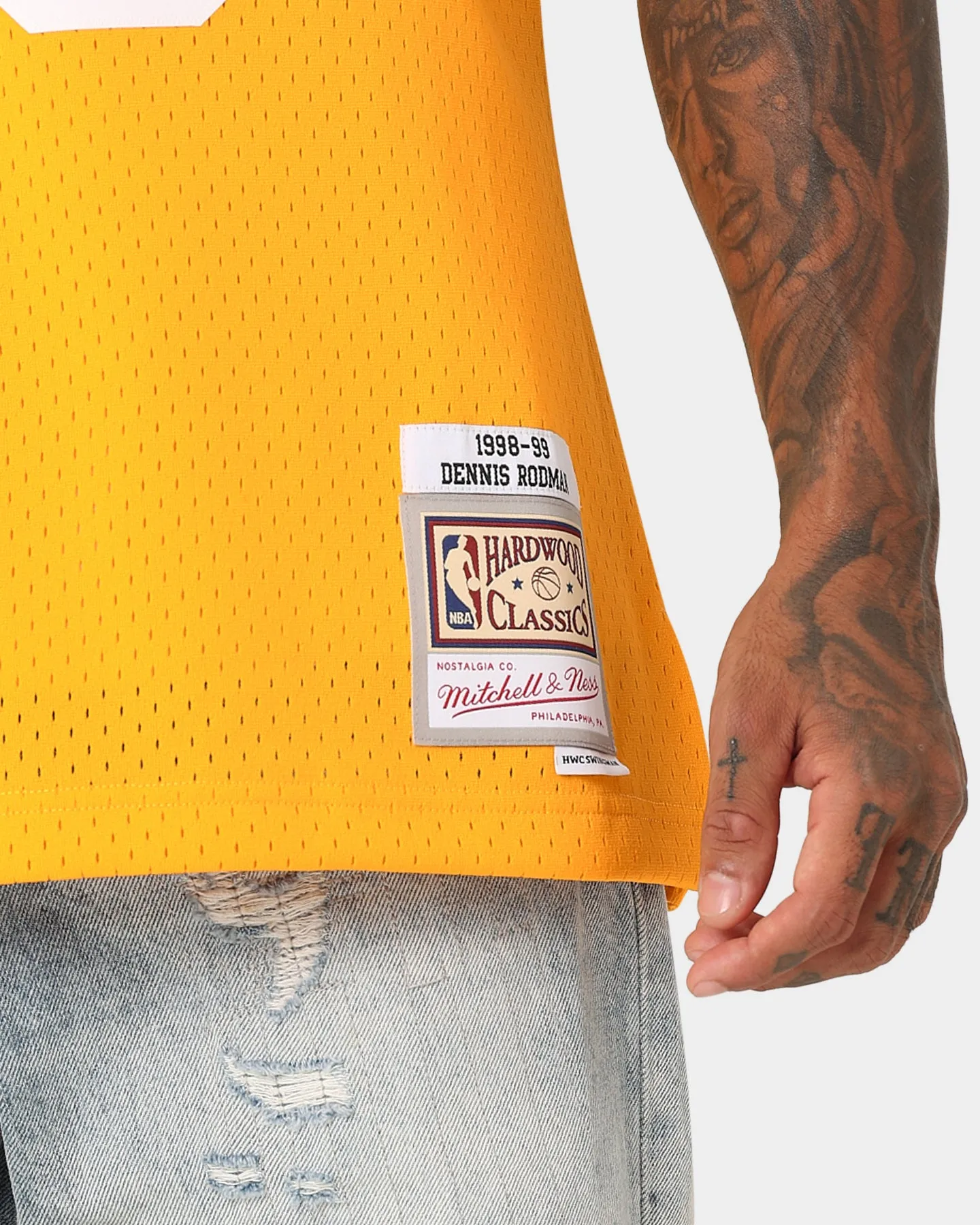 Mitchell & Ness Los Angeles Lakers Dennis Rodman #73 '98 -'99 Home Jersey Gold