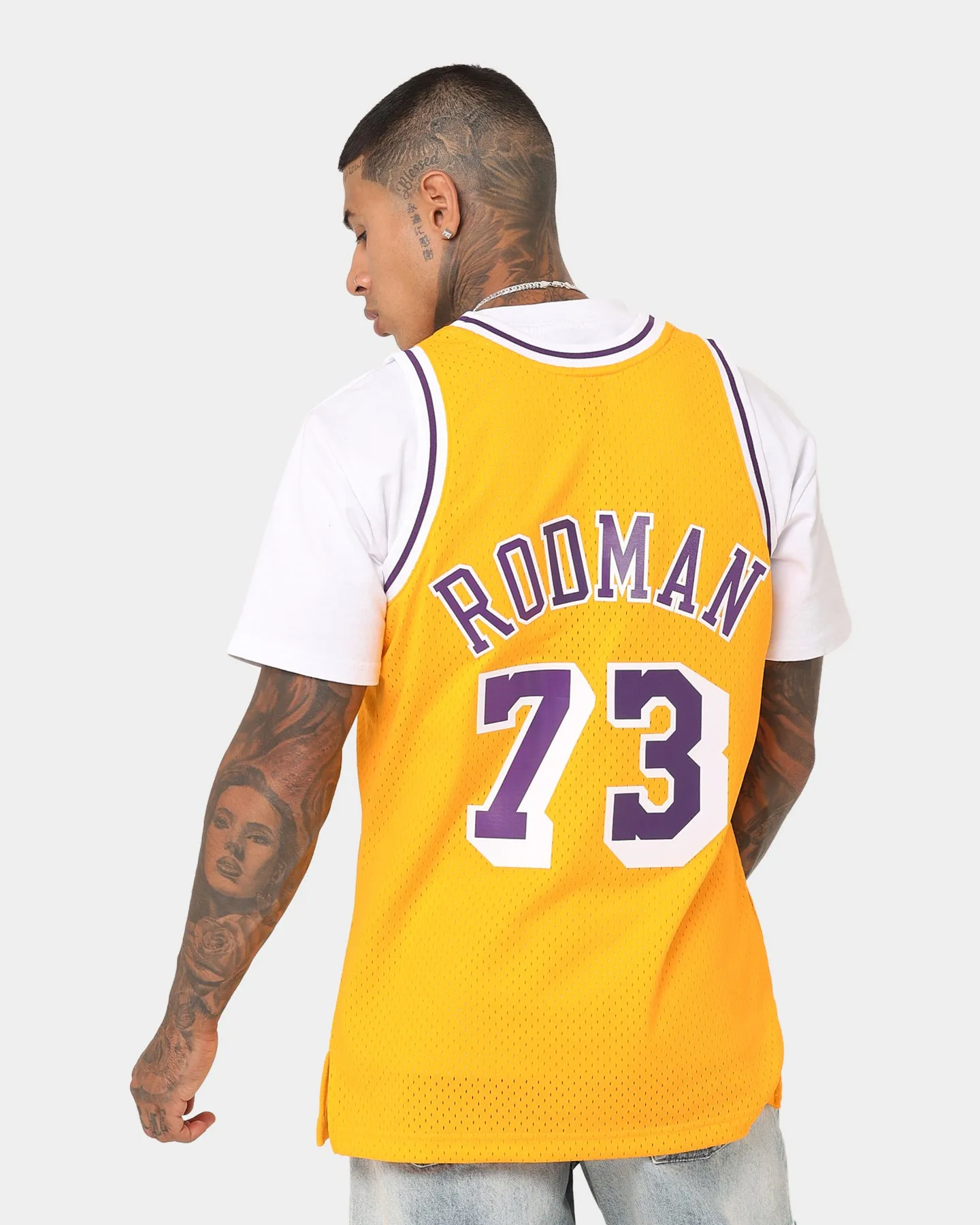Mitchell & Ness Los Angeles Lakers Dennis Rodman #73 '98 -'99 Home Jersey Gold
