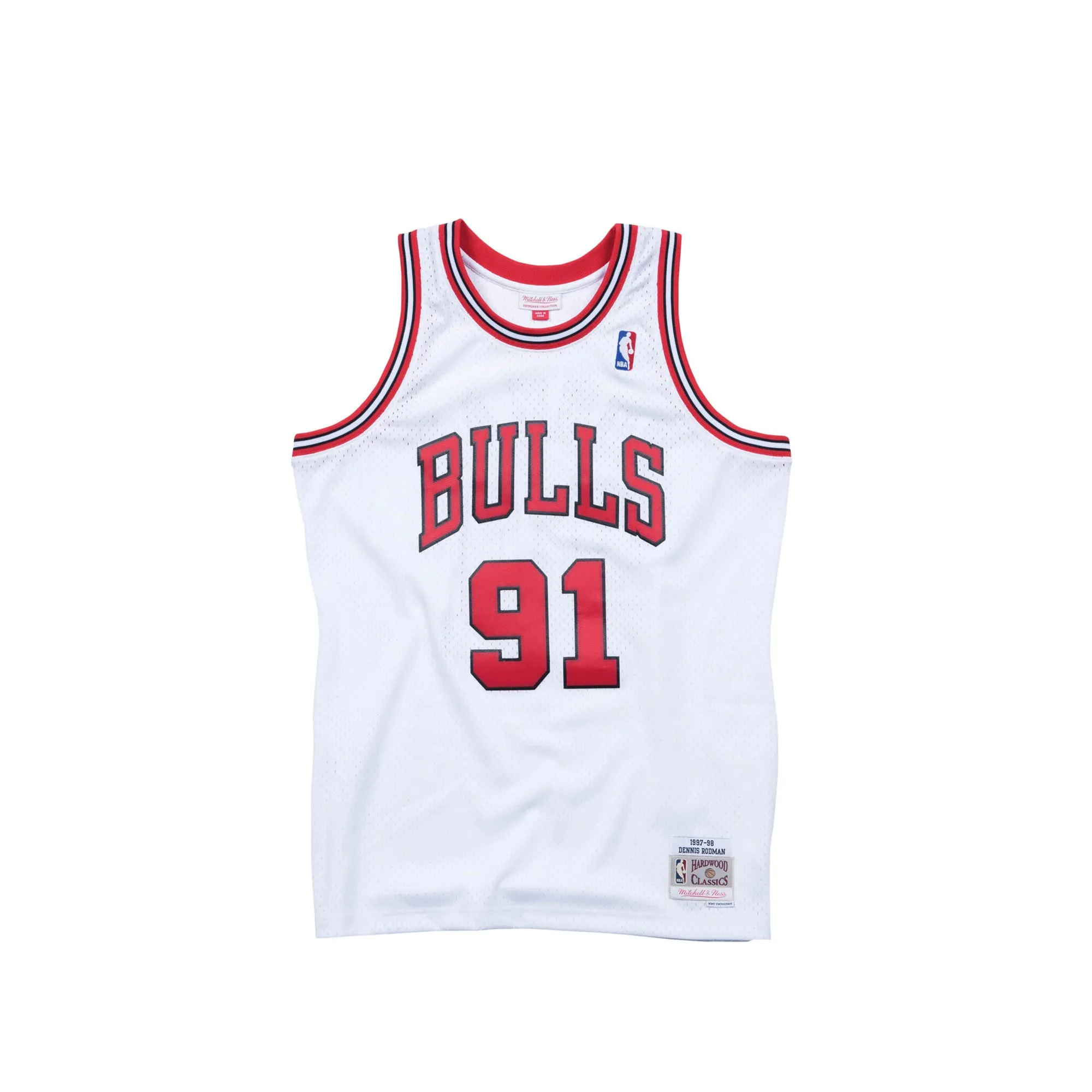 Mitchell & Ness Mens Dennis Rodman Chicago Bulls Swingman Jersey 'White'