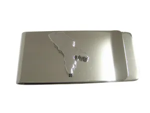 Moldova Map Shape Pendant Money Clip