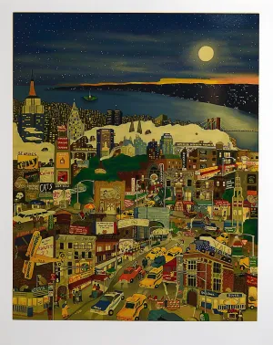 Moonlight over manhattan  by Linnea Pergola