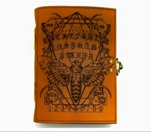 Moth & Ouija Board Embossed Soft Leather Journal