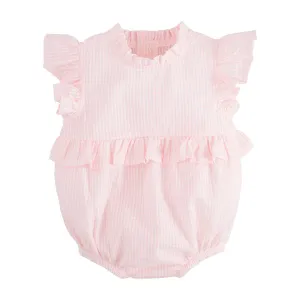 Mud Pie Pink Check Ruffle Bubble