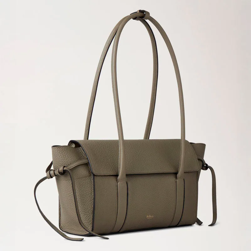MULBERRY Small Soft Bayswater in Linen Green Heavy Grain