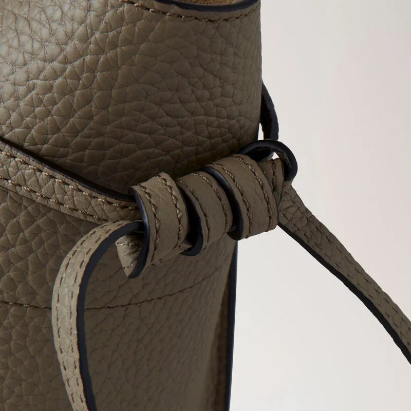 MULBERRY Small Soft Bayswater in Linen Green Heavy Grain