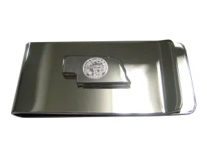 Nebraska State Map Shape and Flag Design Money Clip