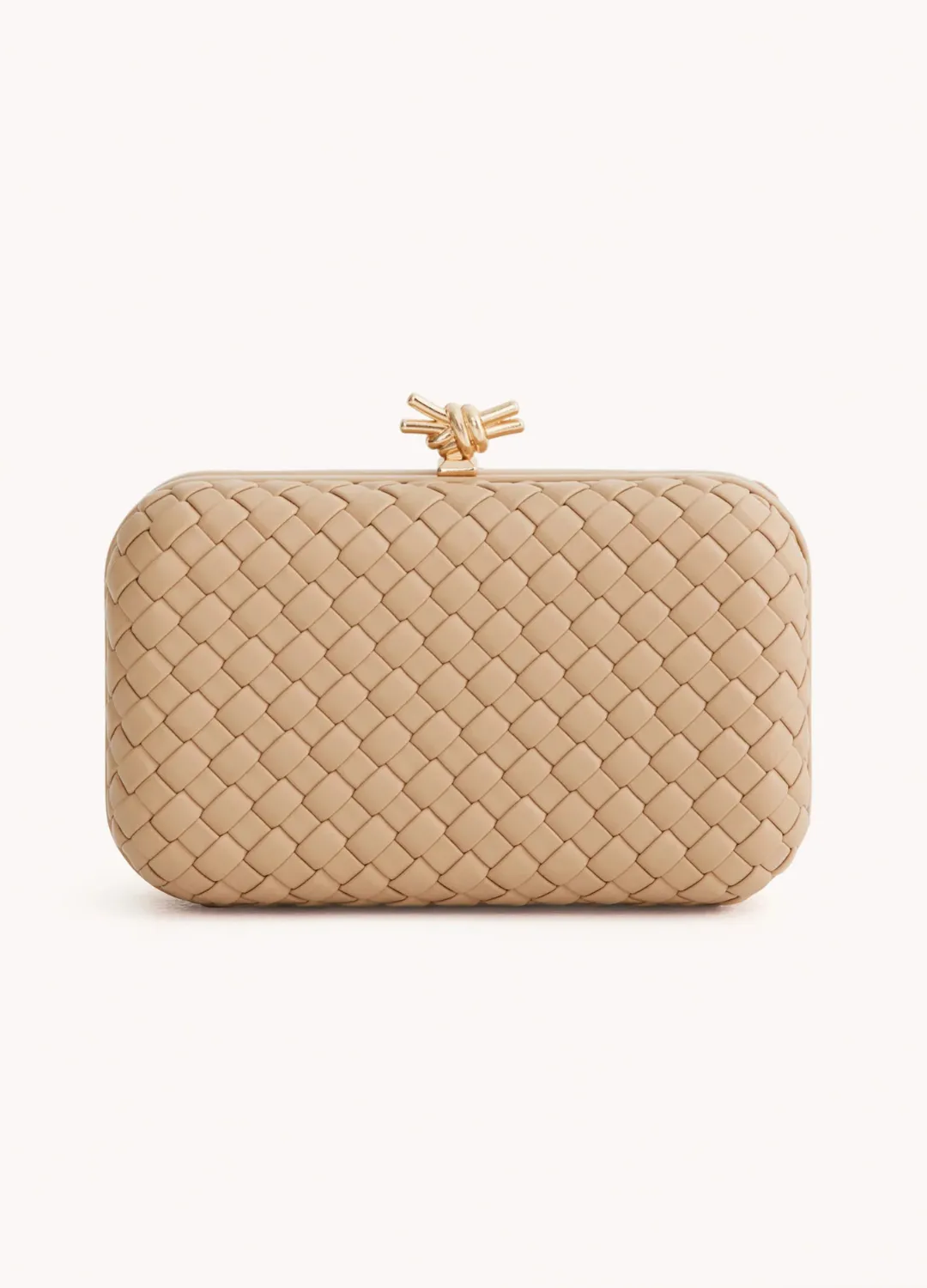 Neveah Woven Clutch Nude