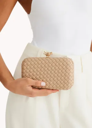 Neveah Woven Clutch Nude