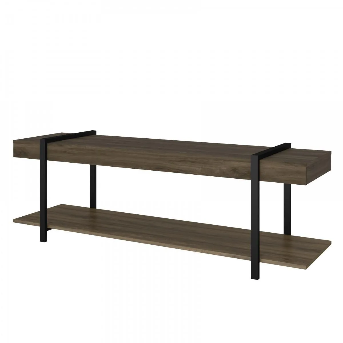 New assembled Colton 59" TV Stand, Dark Oak! Retails $369 
