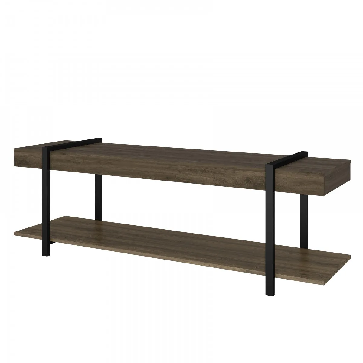New assembled Colton 59" TV Stand, Dark Oak! Retails $369 