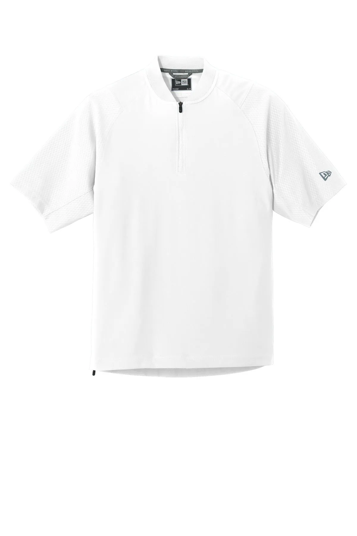 New Era  Cage Short Sleeve 1/4-Zip Jacket. NEA600 White