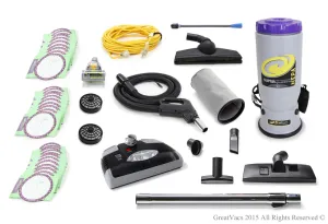 NEW Fully Loaded Proteam Super QuarterVac 6 QT Commercial Backpack Vacuum & Electric Head