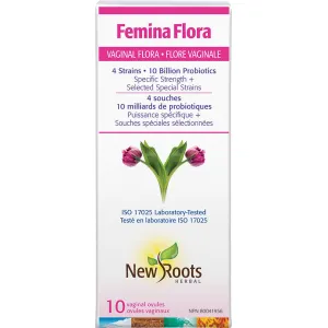 New Roots Femina Flora 10 Vaginal Ovules with Applicator