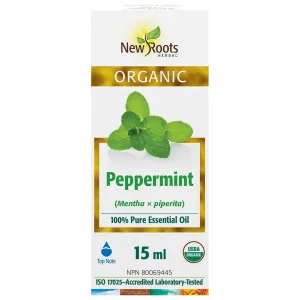 New Roots Organic Peppermint Essential Oil 15mL