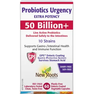 New Roots Probiotics Urgency 50 Billion 60 Veg Capsules