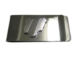 Nigeria Map Shape and Flag Design Money Clip