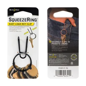 Nite-Ize SqueezeRing Easy Load Key Clip Black