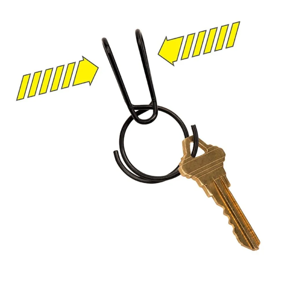 Nite-Ize SqueezeRing Easy Load Key Clip Black