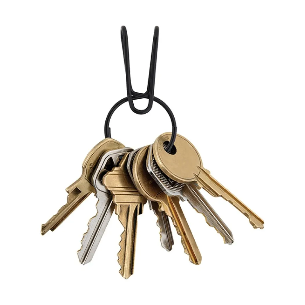 Nite-Ize SqueezeRing Easy Load Key Clip Black