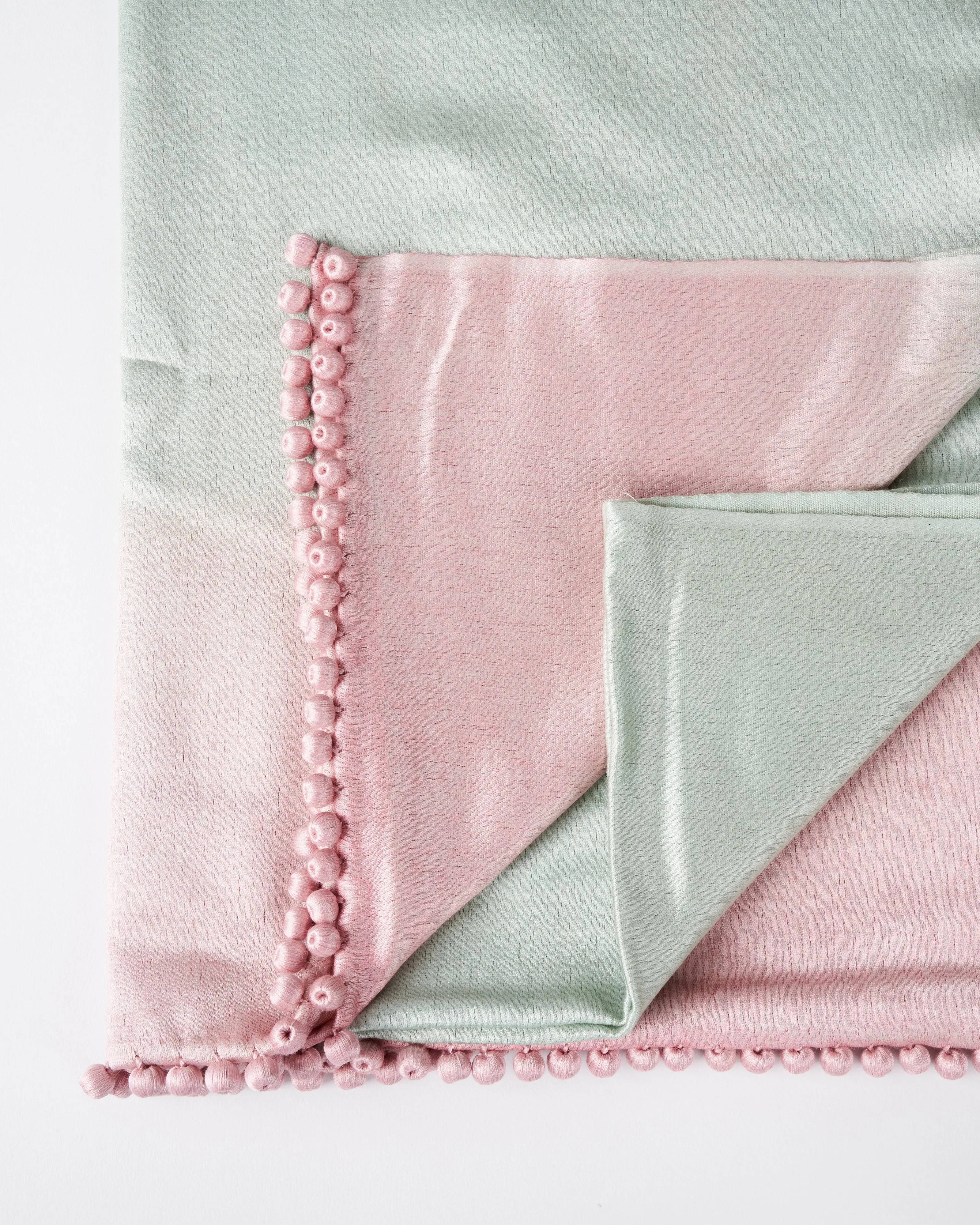 ombre satin cashmere weave stole - aqua