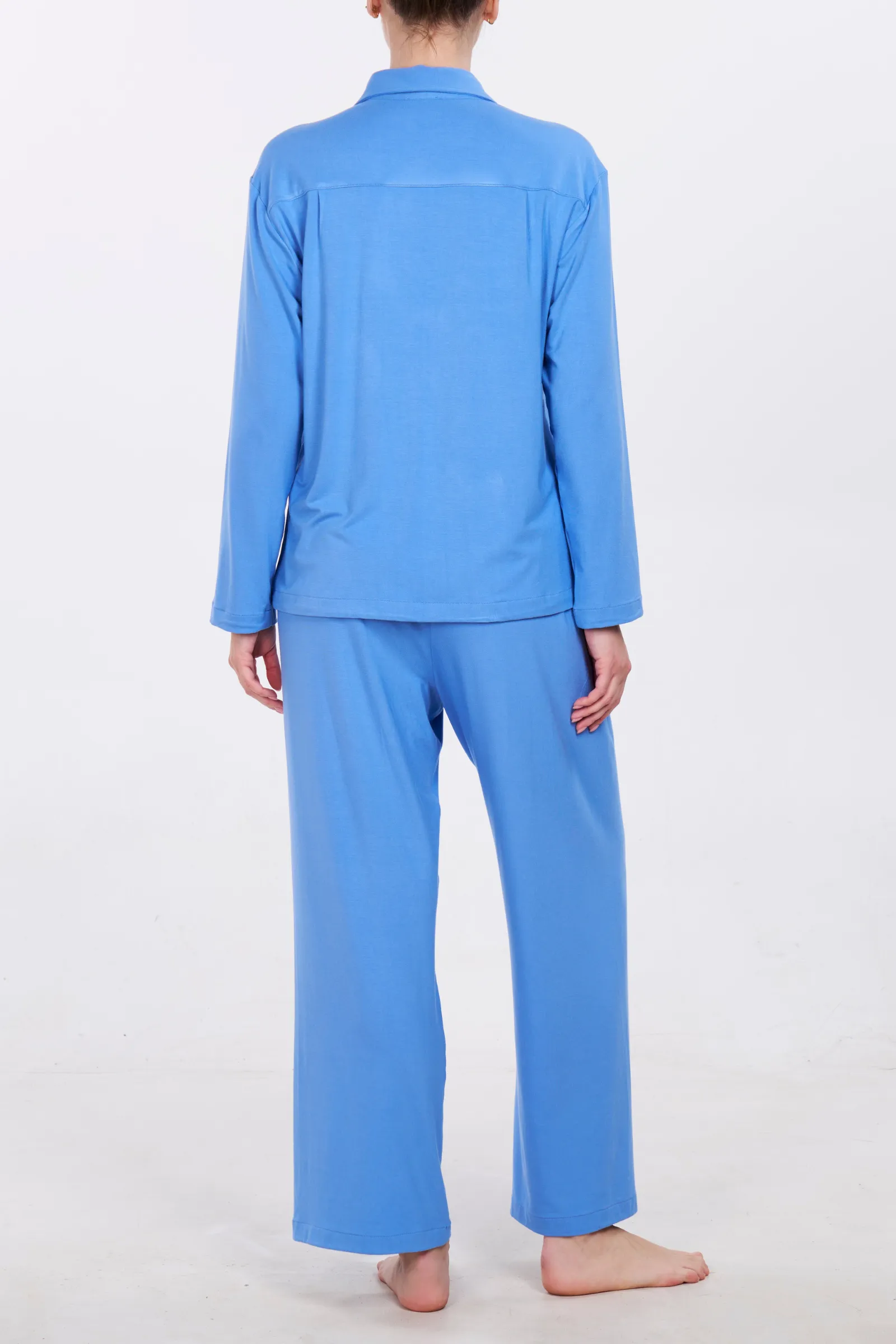 Organic Bamboo Pajama Set - Blue