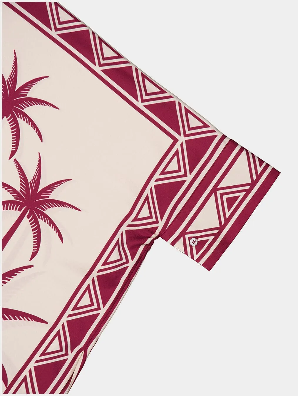 Palm Tree-Print Silk Shirt