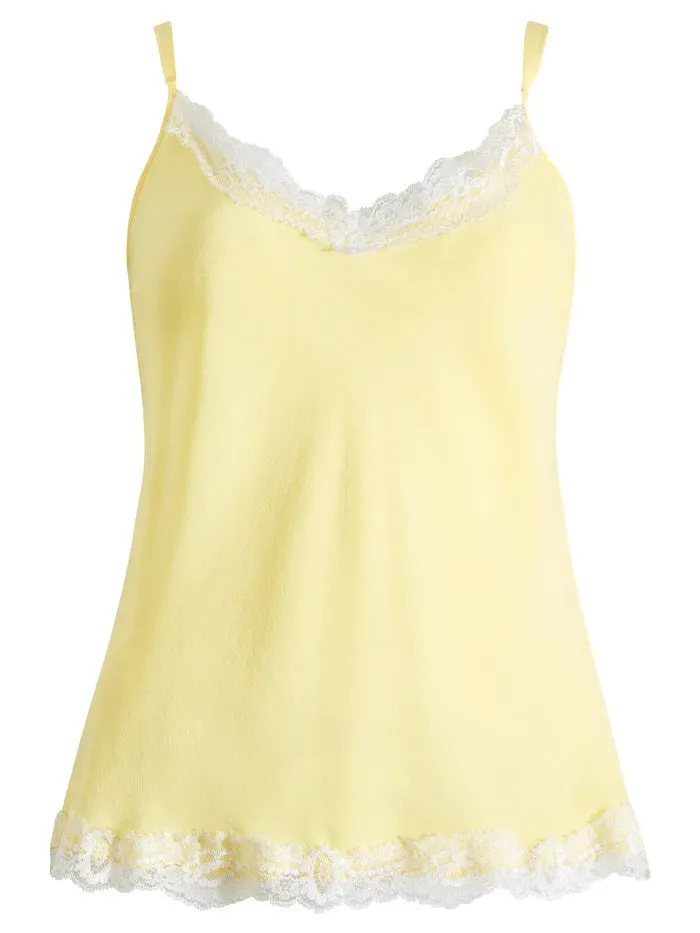 Parasol Rose Jeanie Crepe de Chine Silk Camisole