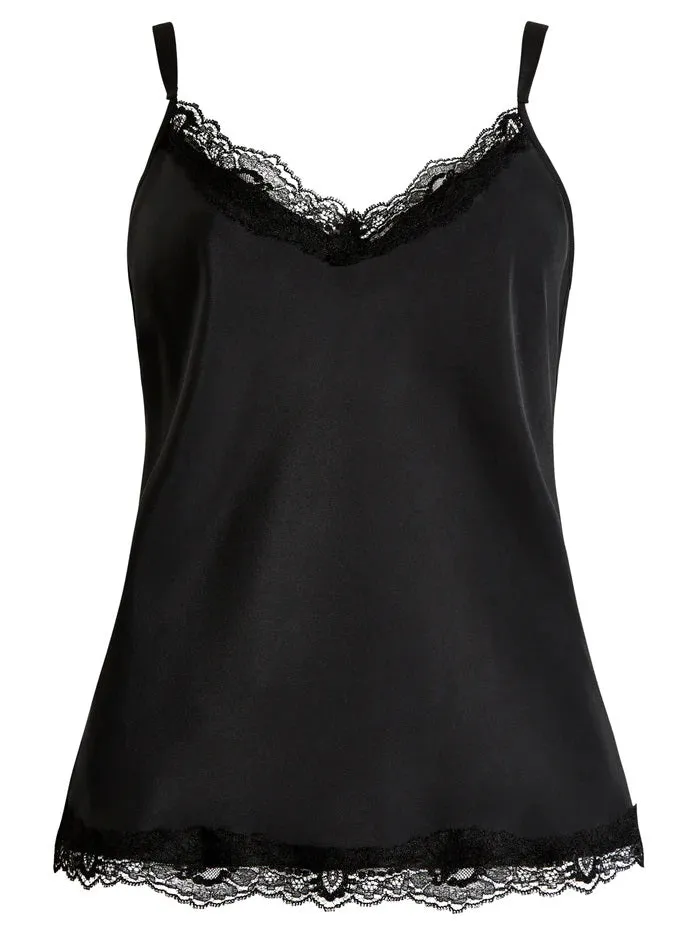Parasol Rose Jeanie Crepe de Chine Silk Camisole