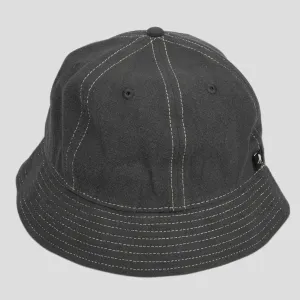 Pass-Port Linen 6 Panel Bucket Hat  - Tar