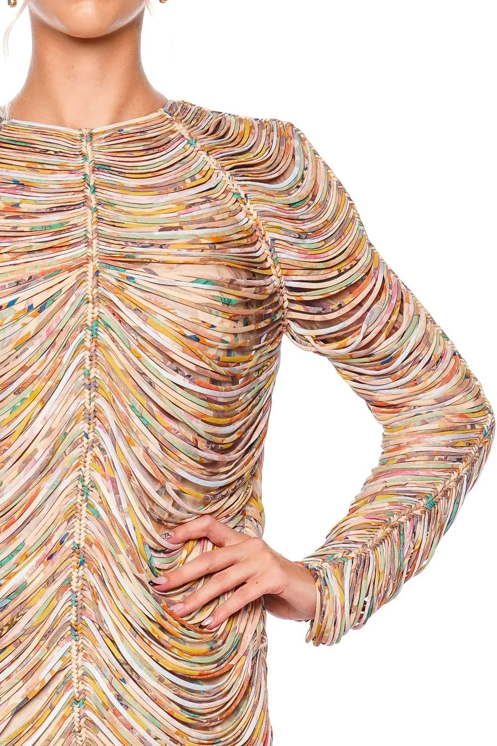 Pavilion Rouleau Long Sleeve Mini Dress