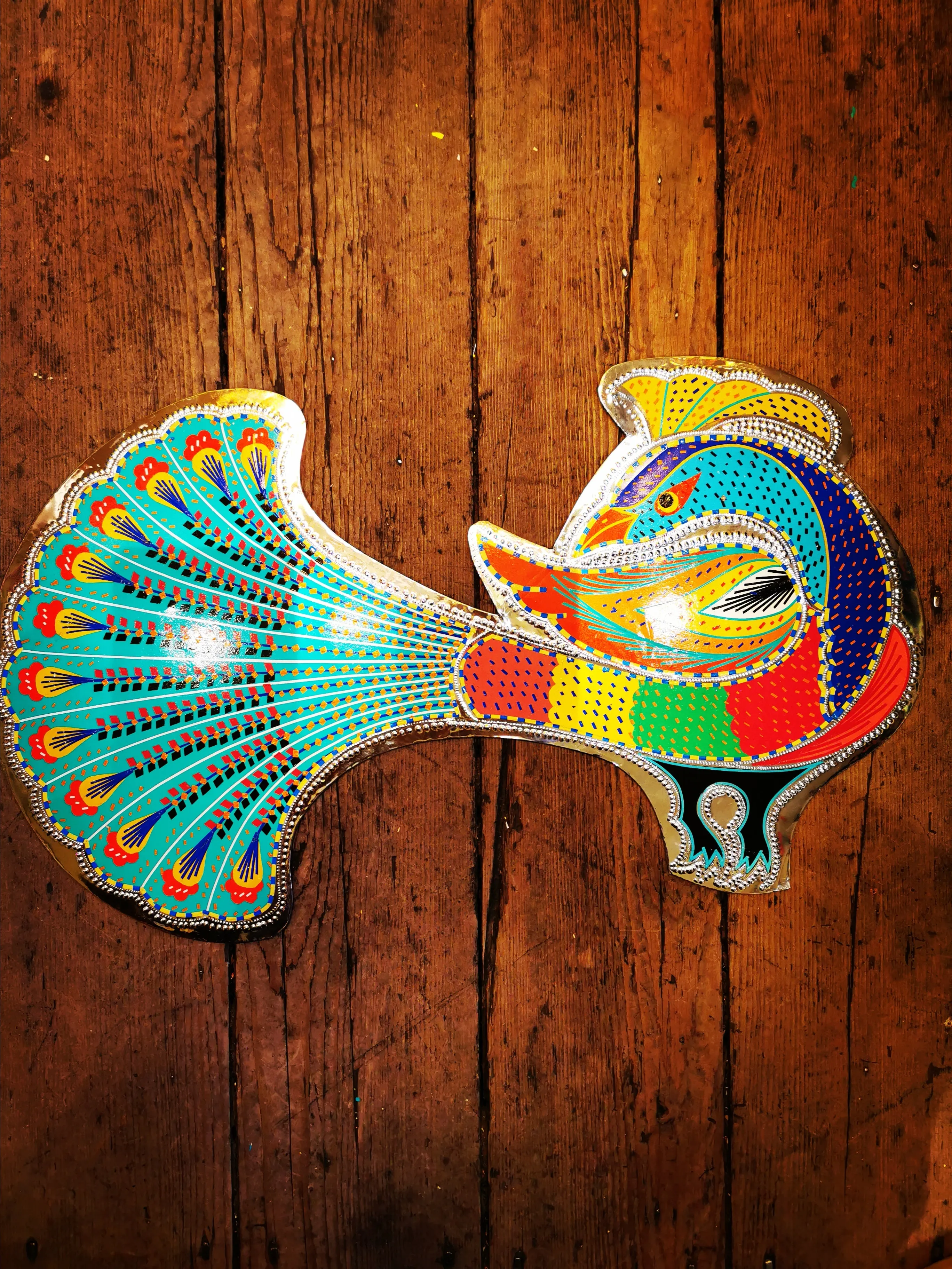 Peacock wall plaques