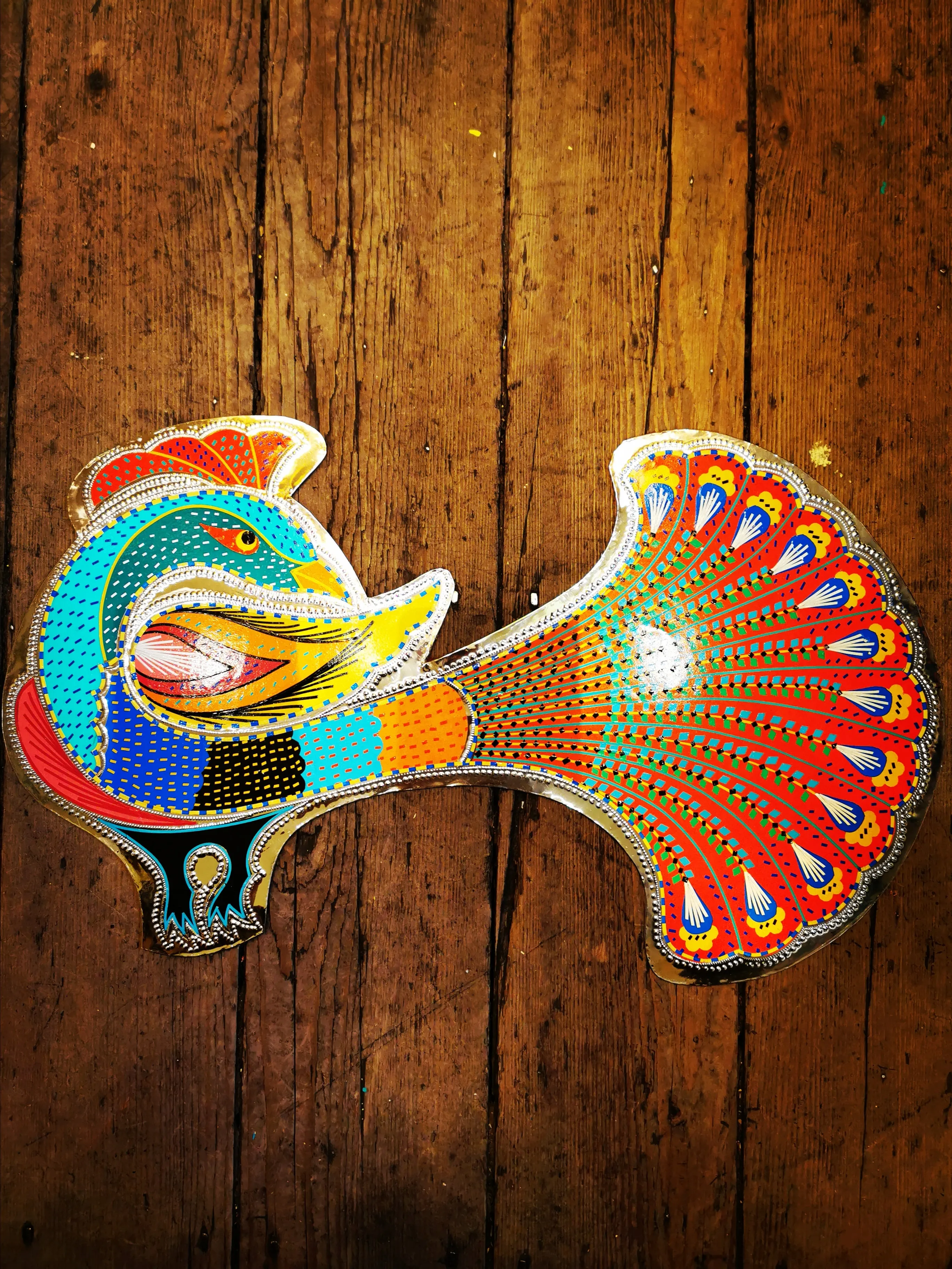 Peacock wall plaques