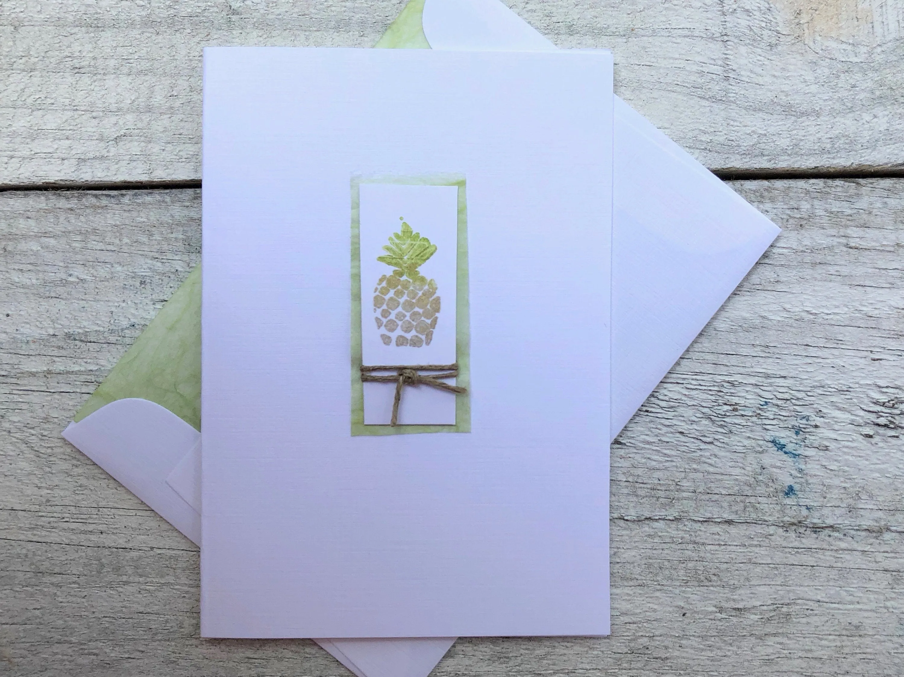 Pineapple Note Card - Pineapple Stationery - Pineapple Cards -House Warming Gift - Hostess Gift - Welcome Gift - Folded Pineapple Cards