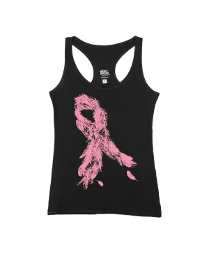 Pink Breast Cancer Feather Ribbon