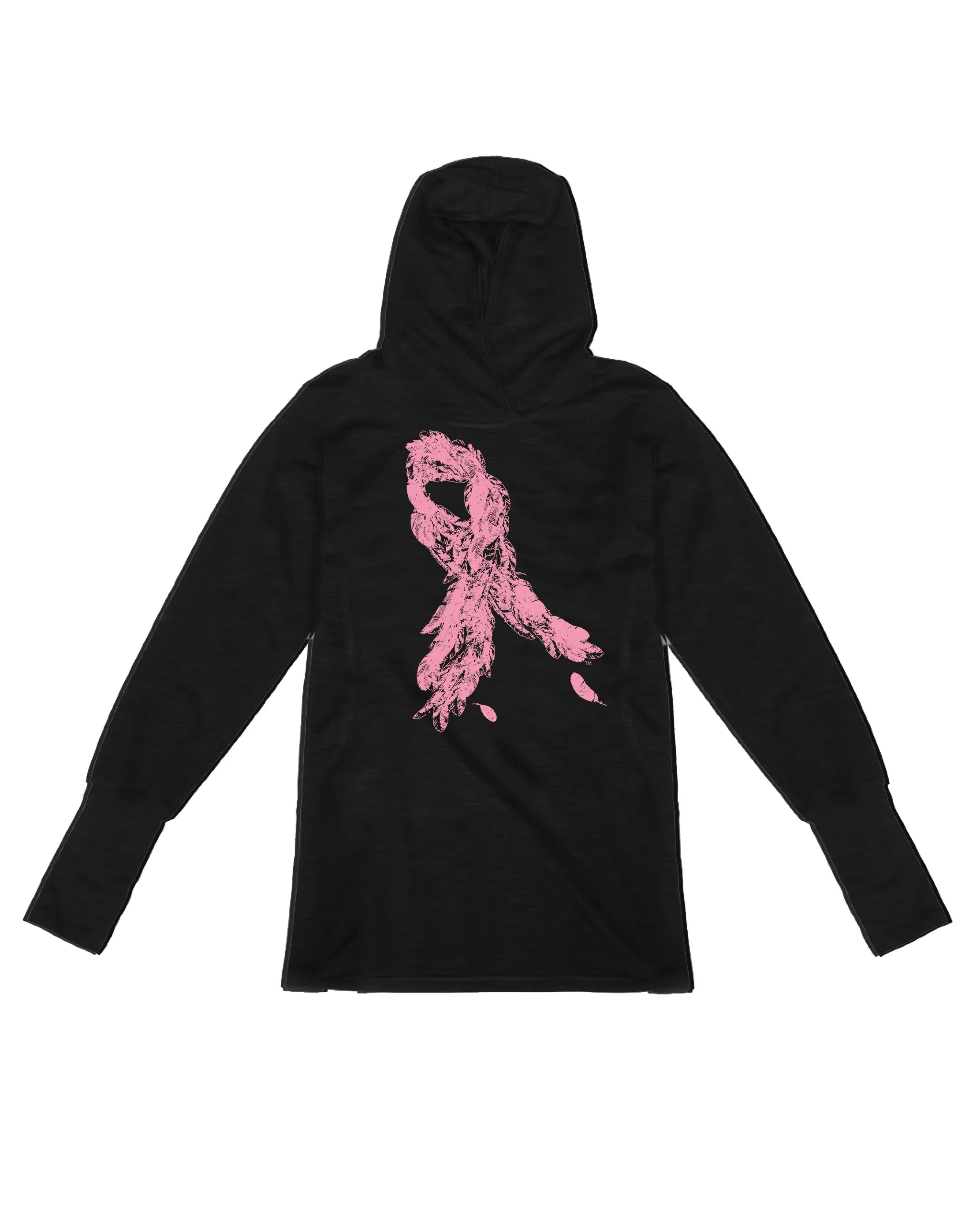 Pink Breast Cancer Feather Ribbon