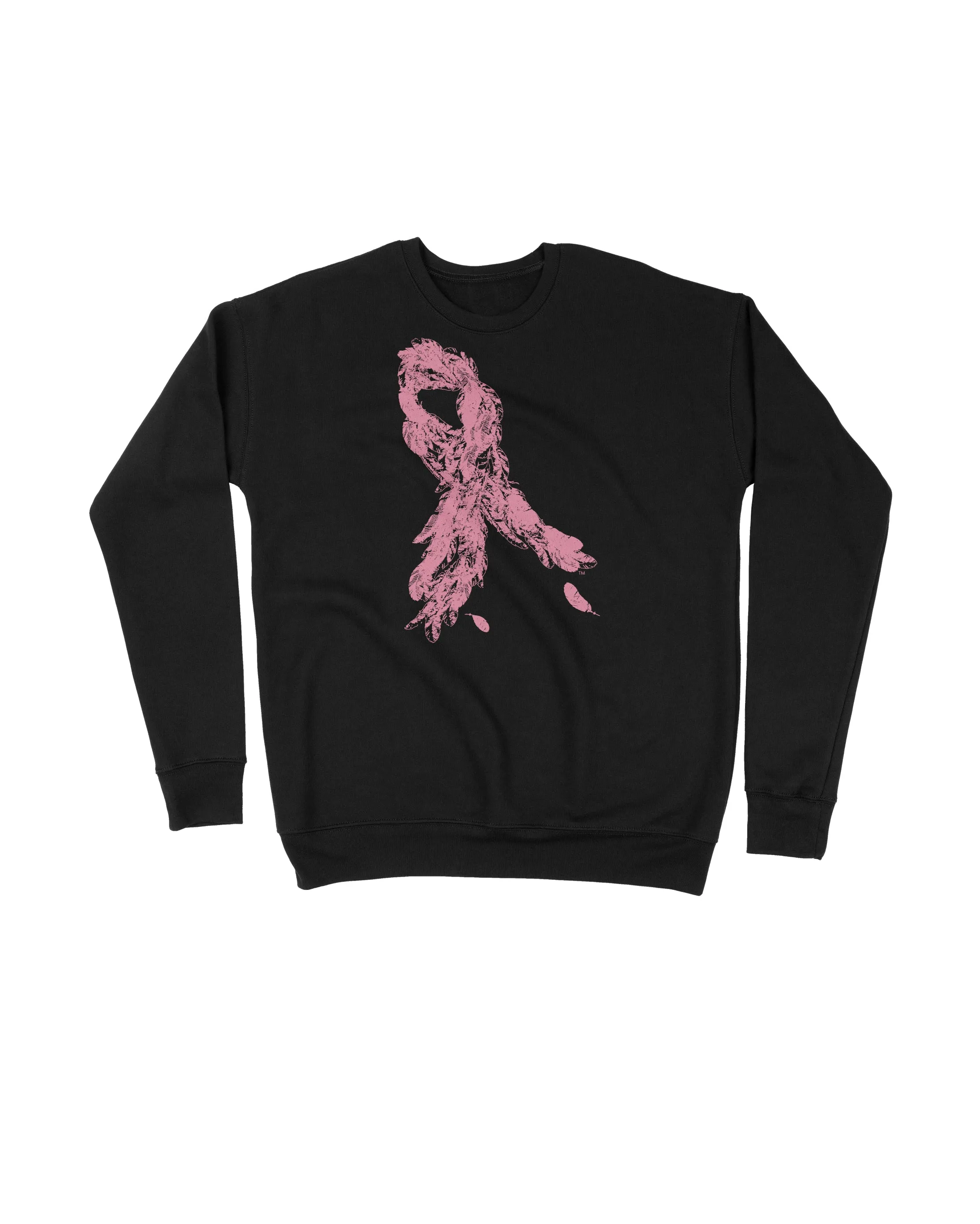 Pink Breast Cancer Feather Ribbon