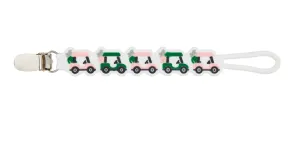 Pink Golf Cart Silicone Paci Strap