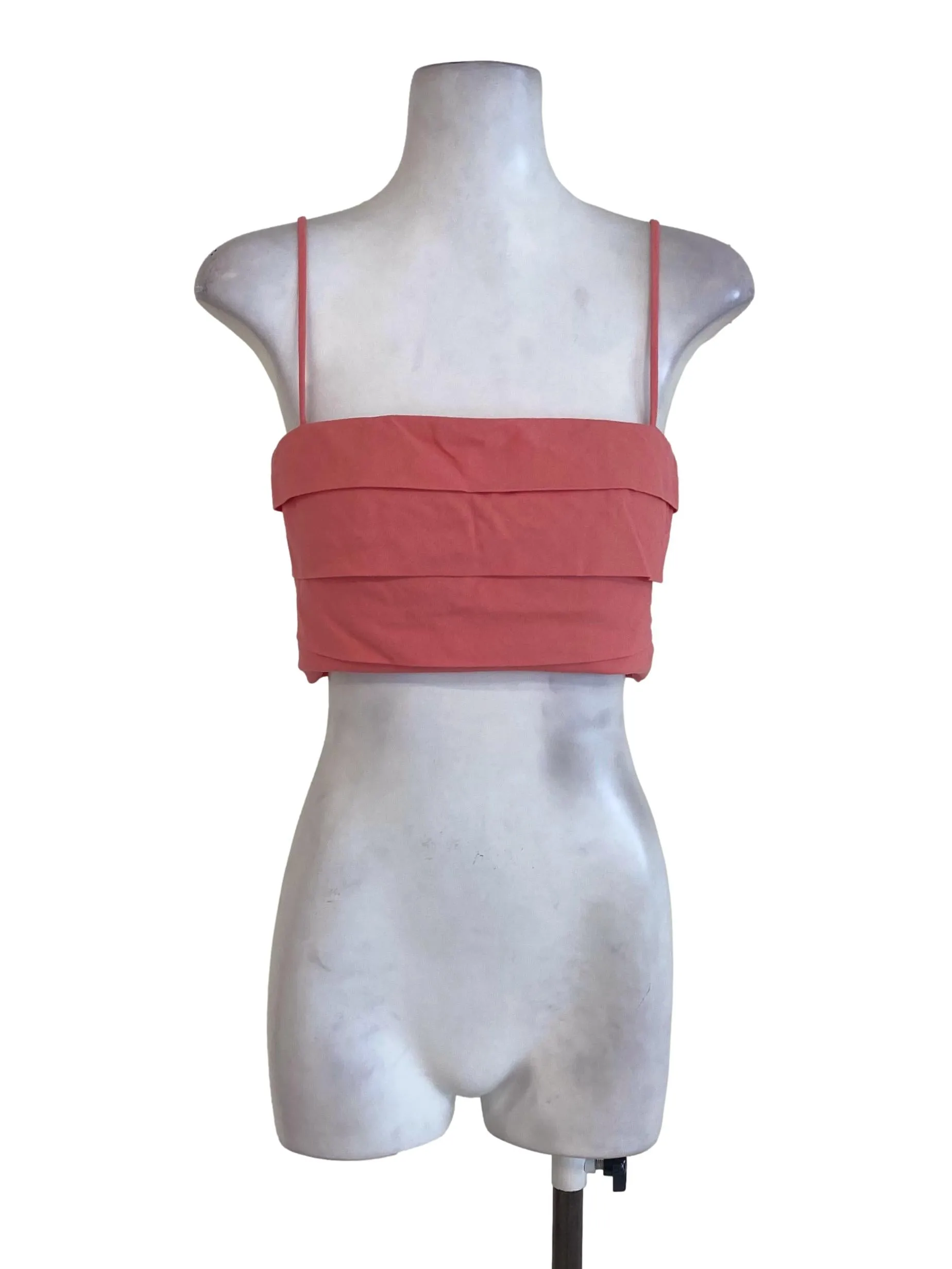 Pink Horizontal Pleated Top LB
