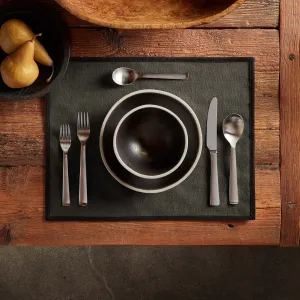 Placemat with Suede Trim - Cafe Noir