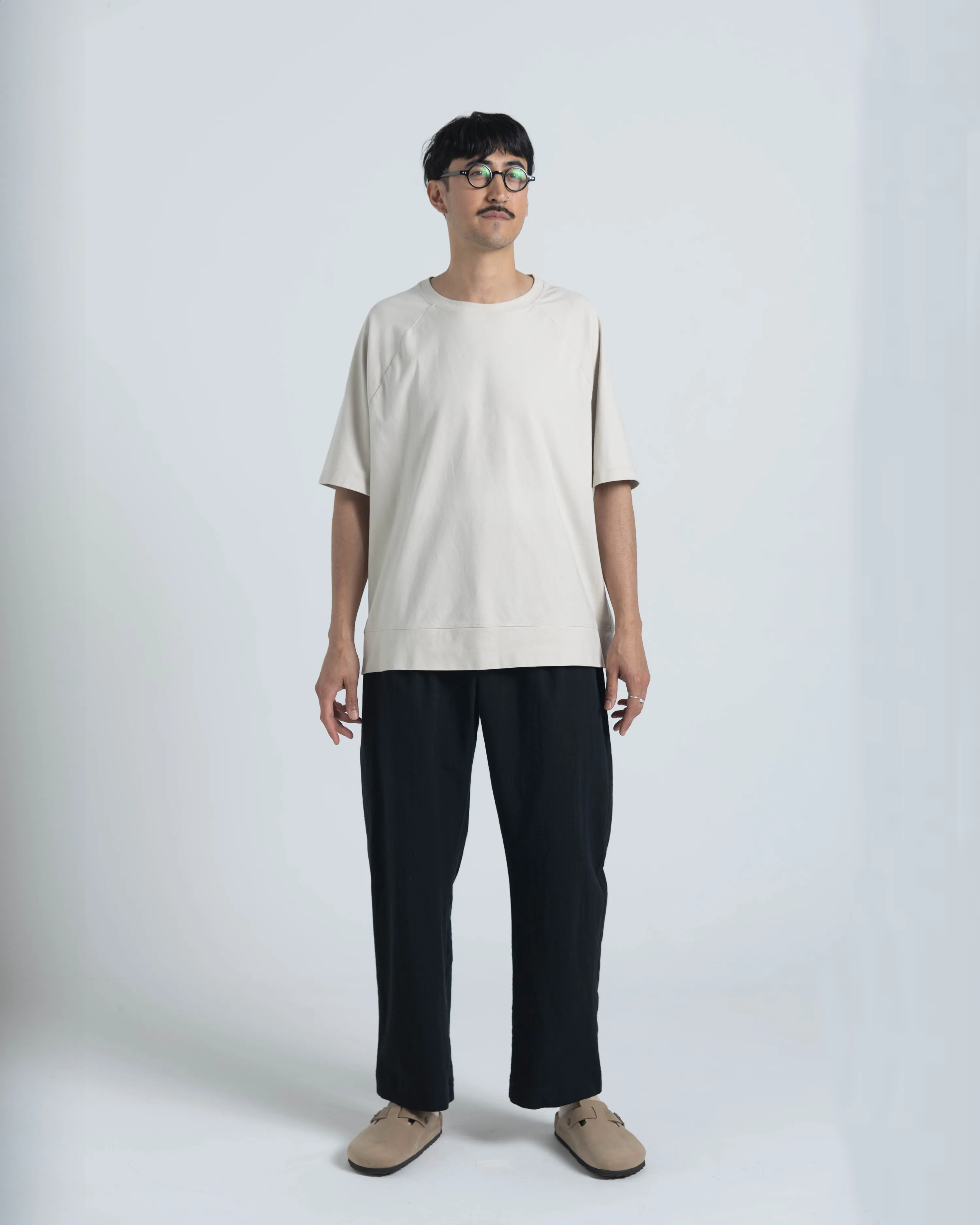 Pleated Trouser - Black Linen / Cotton