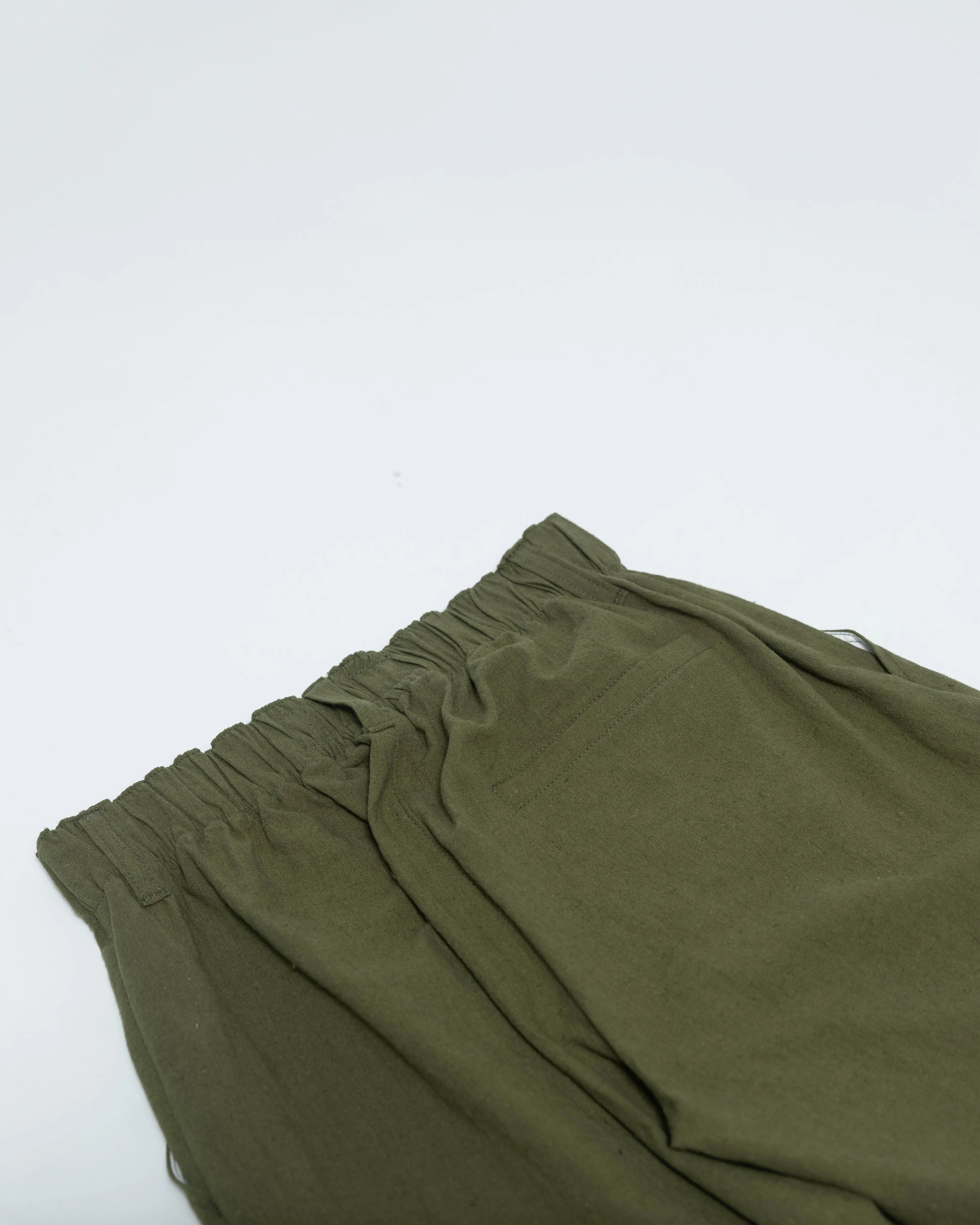 Pleated Trouser - Black Linen / Cotton