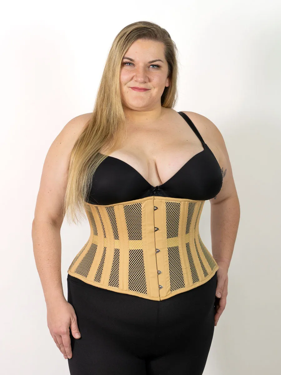 Plus Size Mesh Romantic Curve Longline Underbust Corset : CS-411