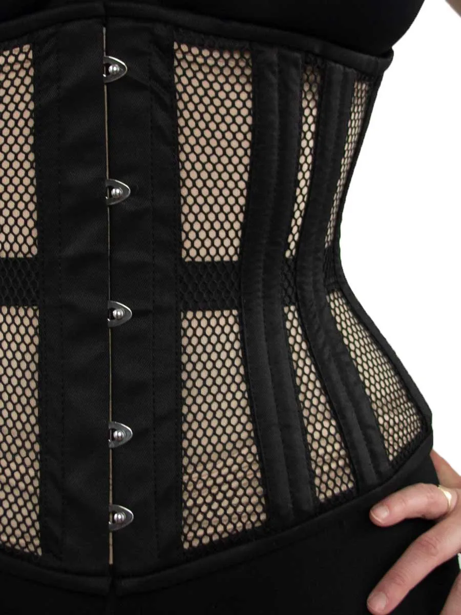 Plus Size Mesh Romantic Curve Longline Underbust Corset : CS-411