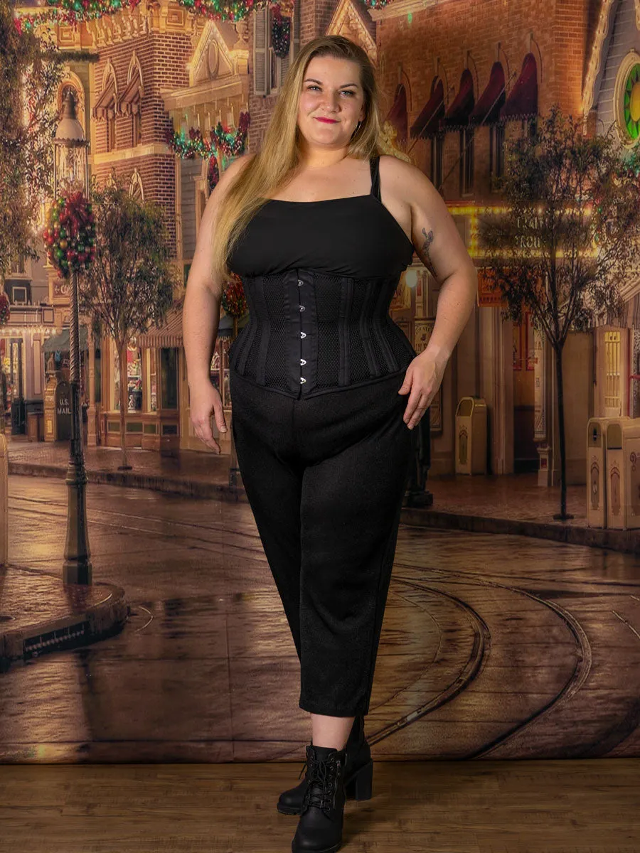 Plus Size Mesh Romantic Curve Longline Underbust Corset : CS-411