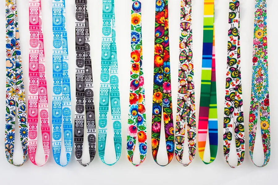 Polish Kurpian Folk Art Neck Strap Lanyard
