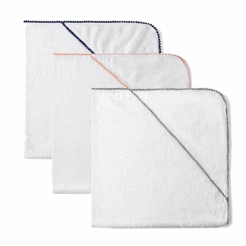 Pom Pom Trim Bamboo Towel