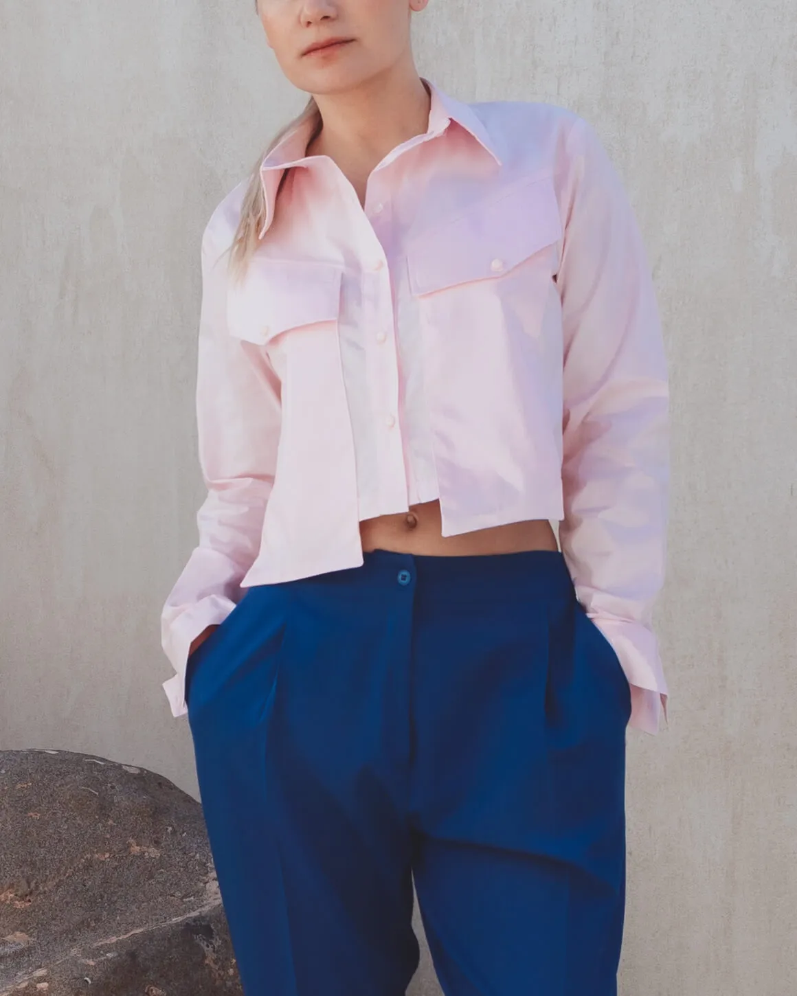Poplin Crop Shirt