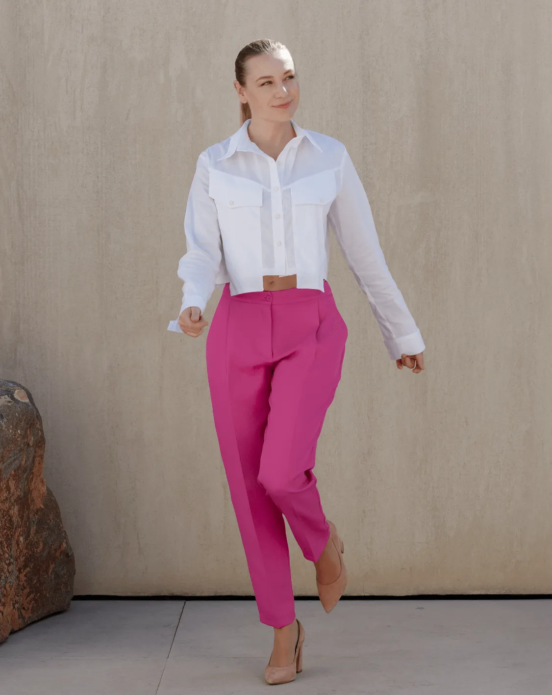 Poplin Crop Shirt