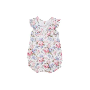 Posh Peanut Etta Pointelle Ruffled Bubble Romper